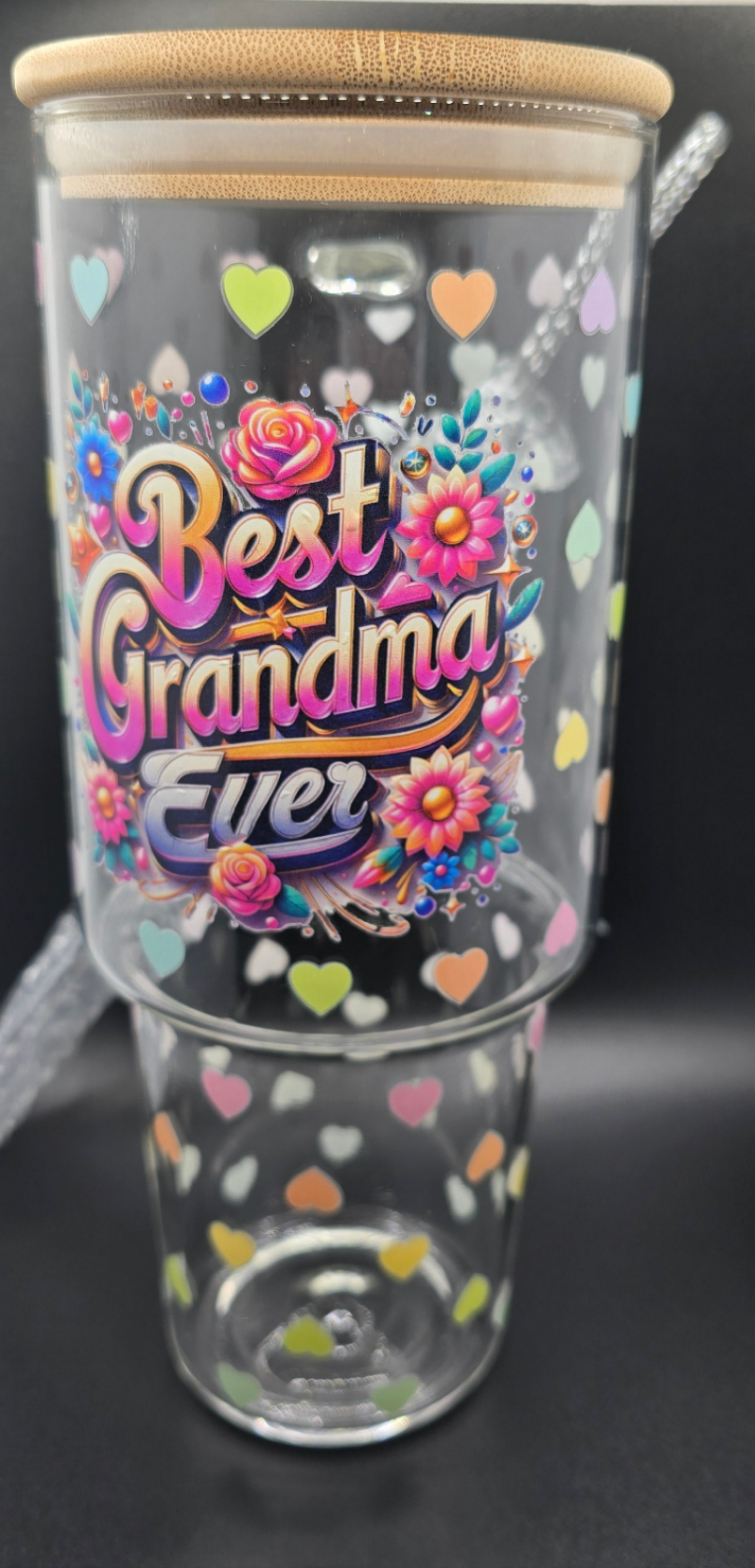 "Best Grandma Ever" Jumbo Glass Tumbler