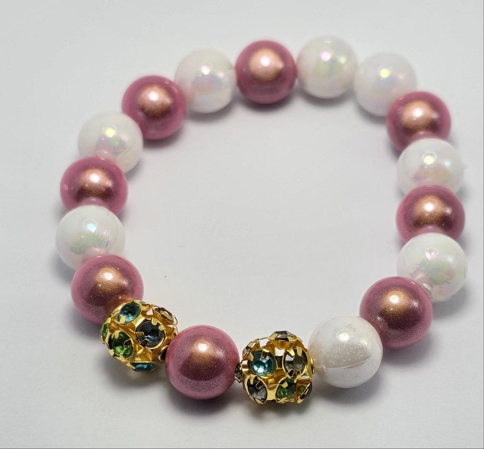 Rose Gold Bracelet with Gold accent