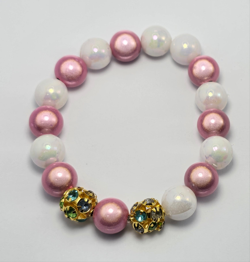 Rose Gold Bracelet with Gold accent