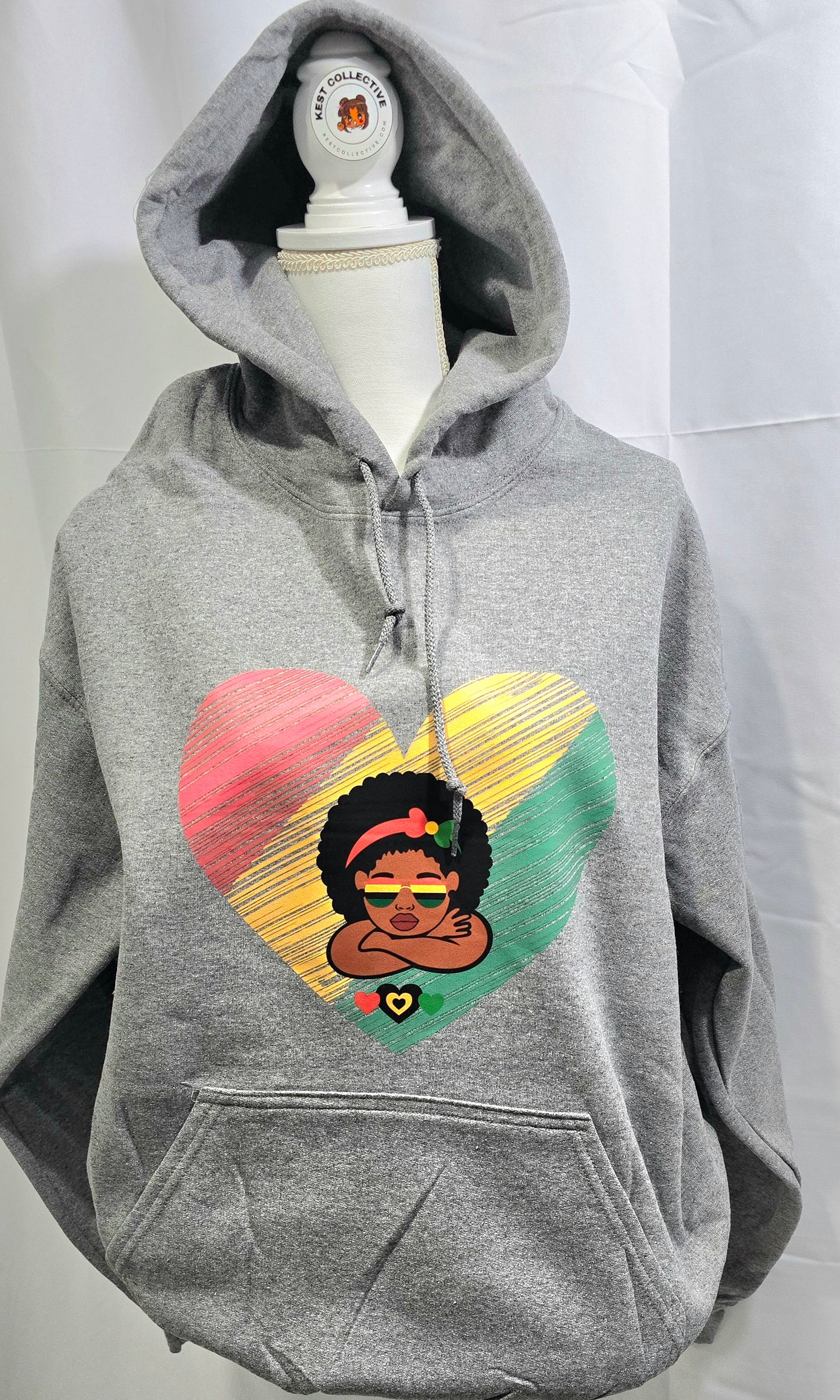 Kids Girl of Hearts Hooded Sweatshirt
