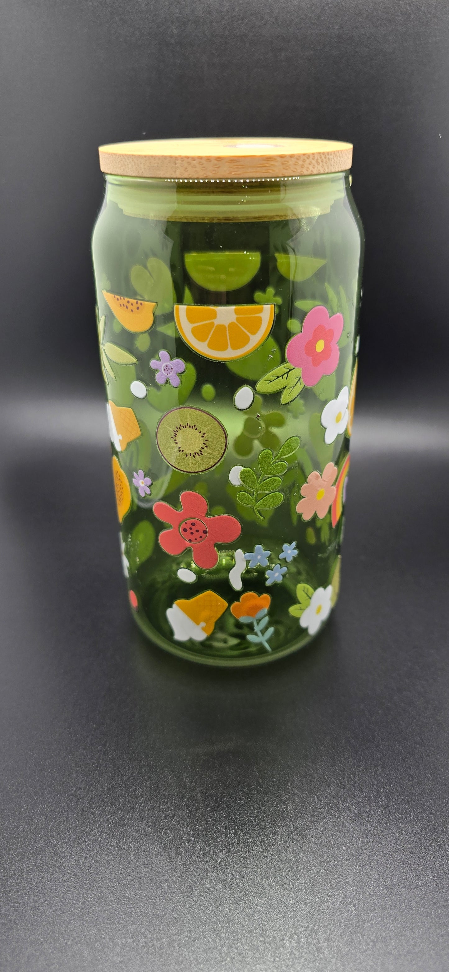 Green Glass Tumbler