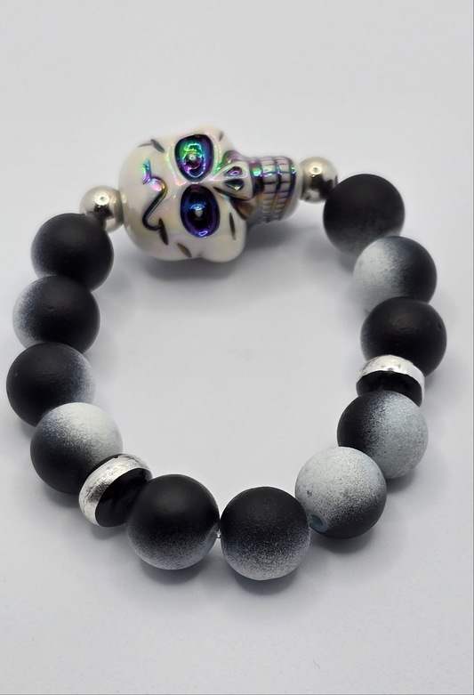 💀 kids Glow Skull Vibes Bracelet 🖤✨