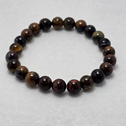 Caribbean Glass Bead Wood Style Bracelet