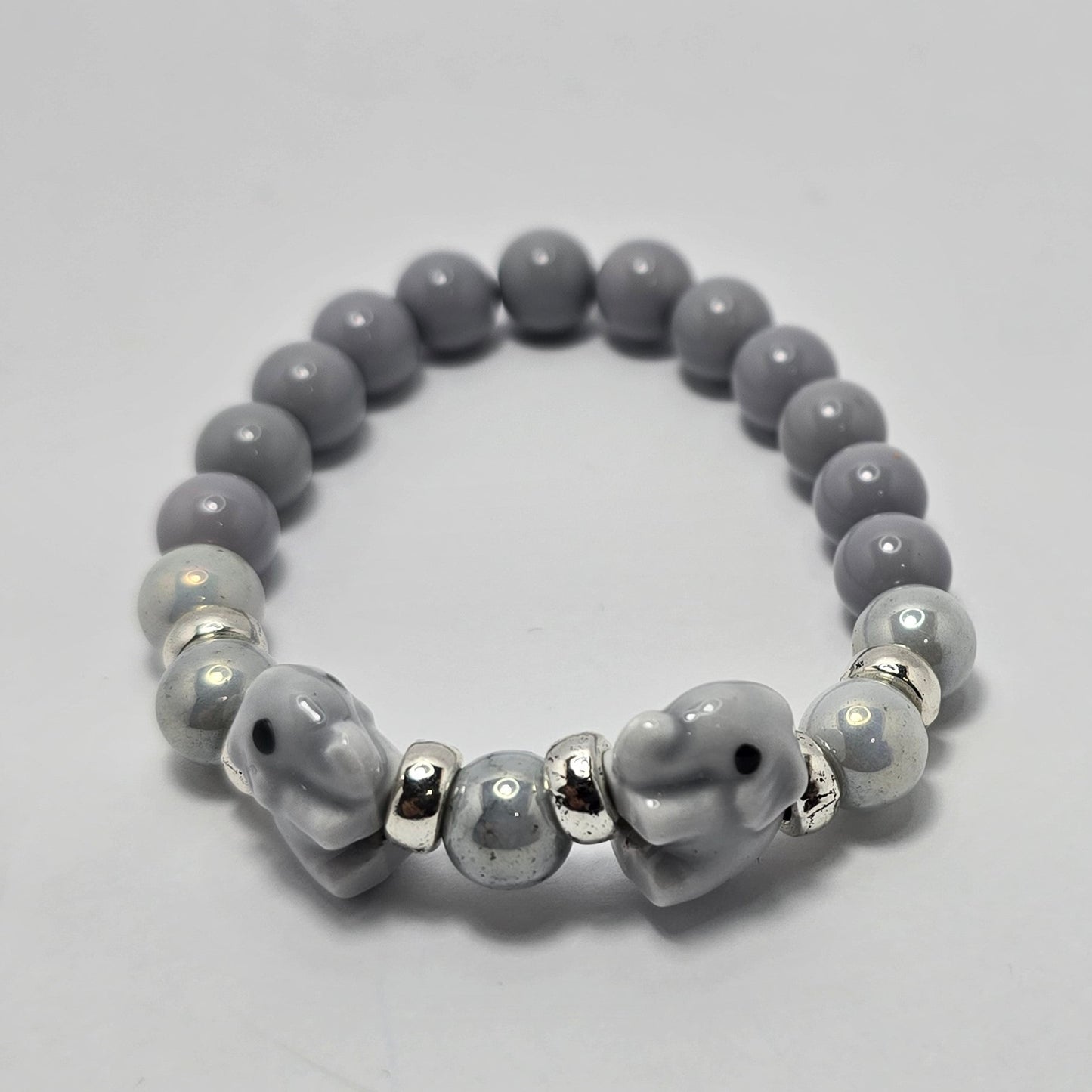 Gray Elephant Bracelet