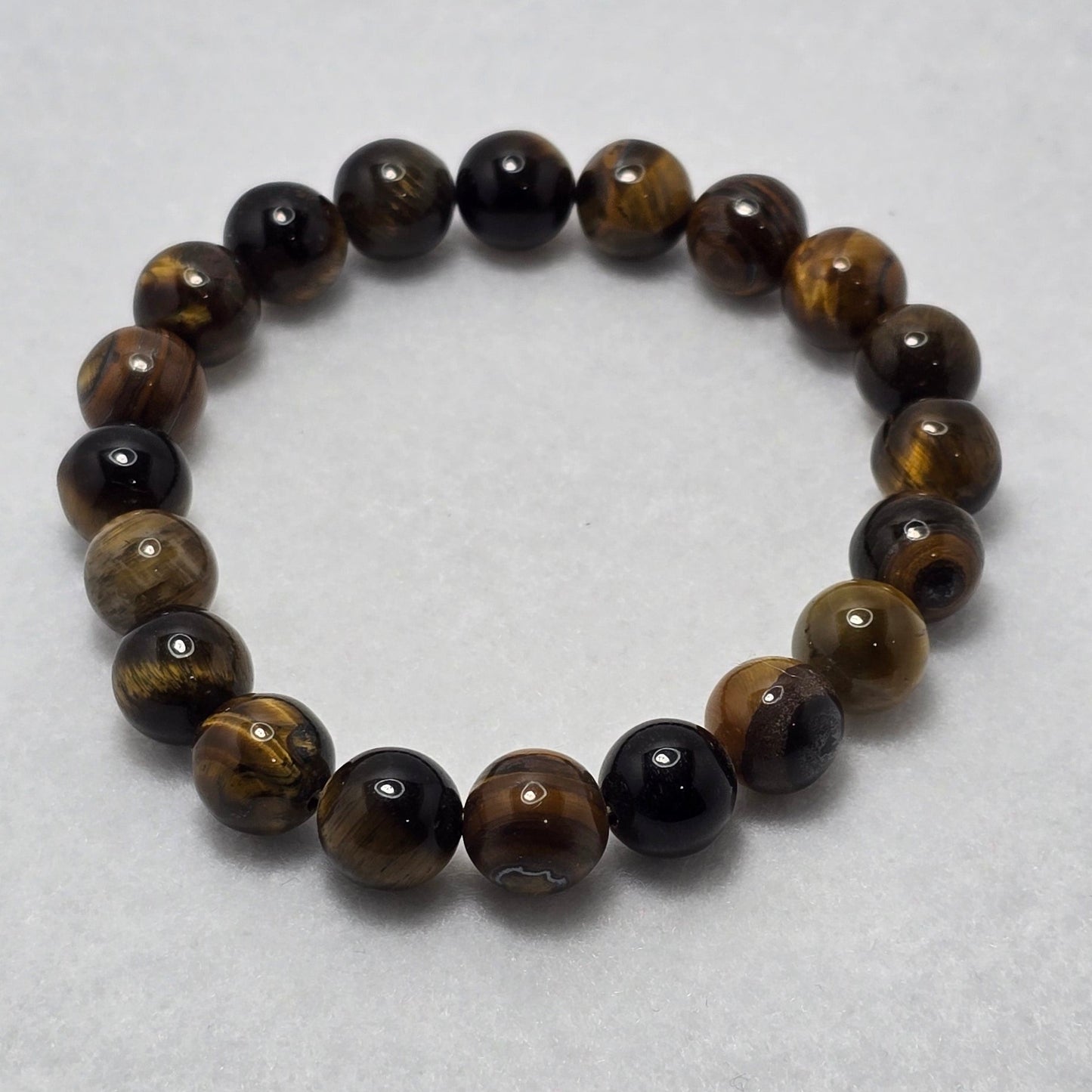 Glass Bead Wood Style Bracelet