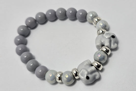 Gray Elephant Bracelet